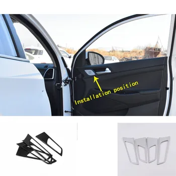 

Car Styling Cover Detector Stick Trim ABS Chrome Car Door Inner Built Handle Bowl Armrest 4pcs For Hyundai Tucson 2019 2020