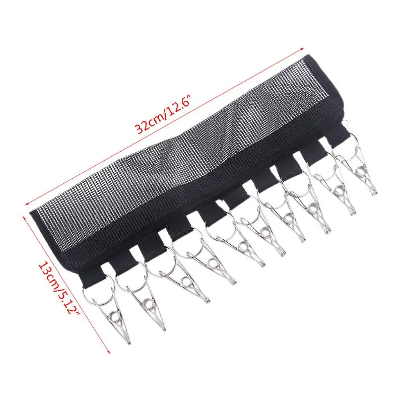Portable Folding Clothes Hanger Scarve Sock Hat Cap Organizer Hanger Home Closet Storage Laundry Travel Accessories with 10 Clip