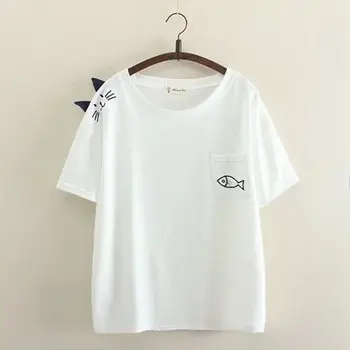 

simple and versatile pure cottoWomen Summer's new solid color loose