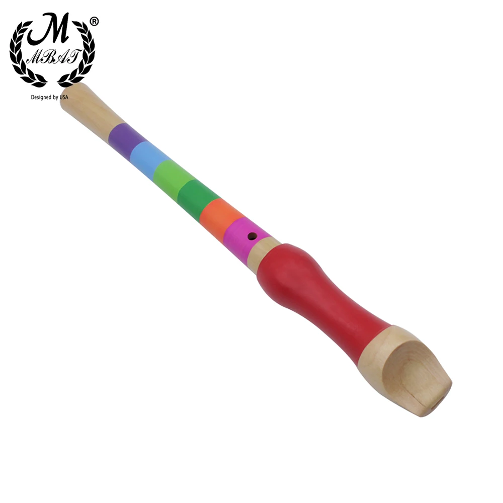 M MBAT High Quality Wooden Eight Hole Treble Orff Flute Wooden Kids Professional Playing Musical Instrument for Children Gift