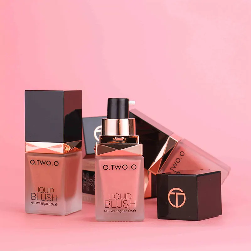 O.TWO.O Makeup Facial Liquid Blusher Sleek Silky Paleta De Blush Long Lasting Natural Cheek Blush Face Contour Make Up