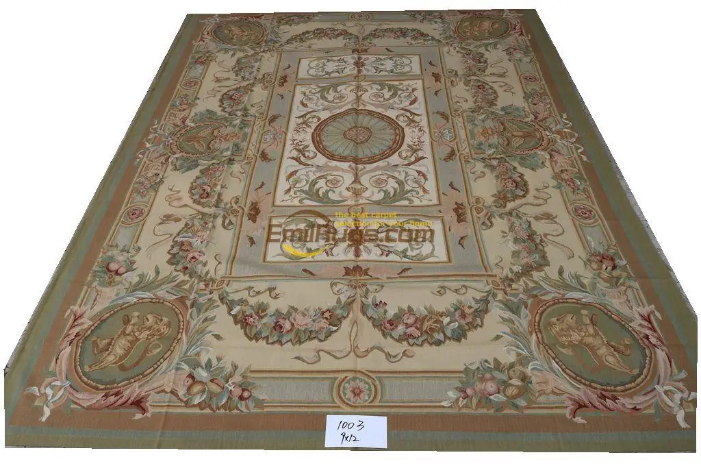 Шерсть aubusson ковры французская софа одеяло прямоугольник