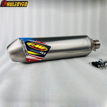 Titanium Alloy Customized ID:51mm/61mm/63mm Universal Motorcycle Exhaust Muffler Escape Moto for Tmax530 MT07 MT09 Z900 Z1000 R3