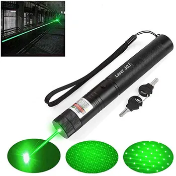 

Hight Powerful Green Laser pointer 10000 m 5mw lasers sight Lazer pen Burning Match with lasers 303