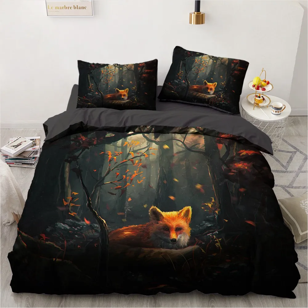 3D Bedding Sets Animal Fox Duvet Quilt Cover Set Comforter Bed Linen Pillowcase King Queen Full 180*215 230*230 Home Texitle 3D Bedding Sets Animal Fox Duvet Quilt Cover Set Comforter Bed Linen Pillowcase King Queen Full 180*215 230*230 Home Texitle