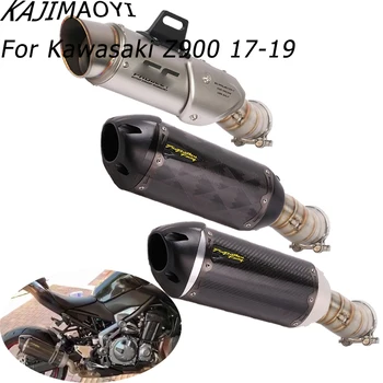 

lip on For Kawasaki Z900 2017-2019 Motorcycle Exhaust Muffler Pipe Modified With Middle Connection Link Pipe Full System