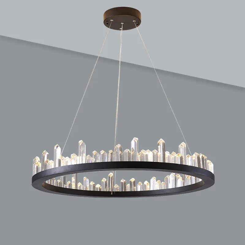 

Crystal Lamp Nordic Chandelier Loft Living Room Dining Room Post Modern Simple Atmospheric Lamp Study Parlor Hotel Bedroom Led