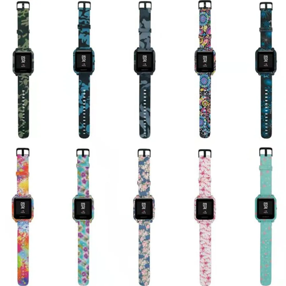 20 мм ремешок+ экран Силиконовые серьги ремешок для часы huami Amazfit часы