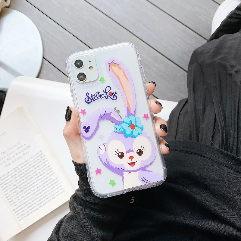 Милые прозрачные чехлы для телефонов с кроликом из мультфильма для iPhone 11Pro Max 6 6s 7 8 Plus X Xs Max Xr 11 Pro, высококачественный мягкий чехол, Fundas Capa