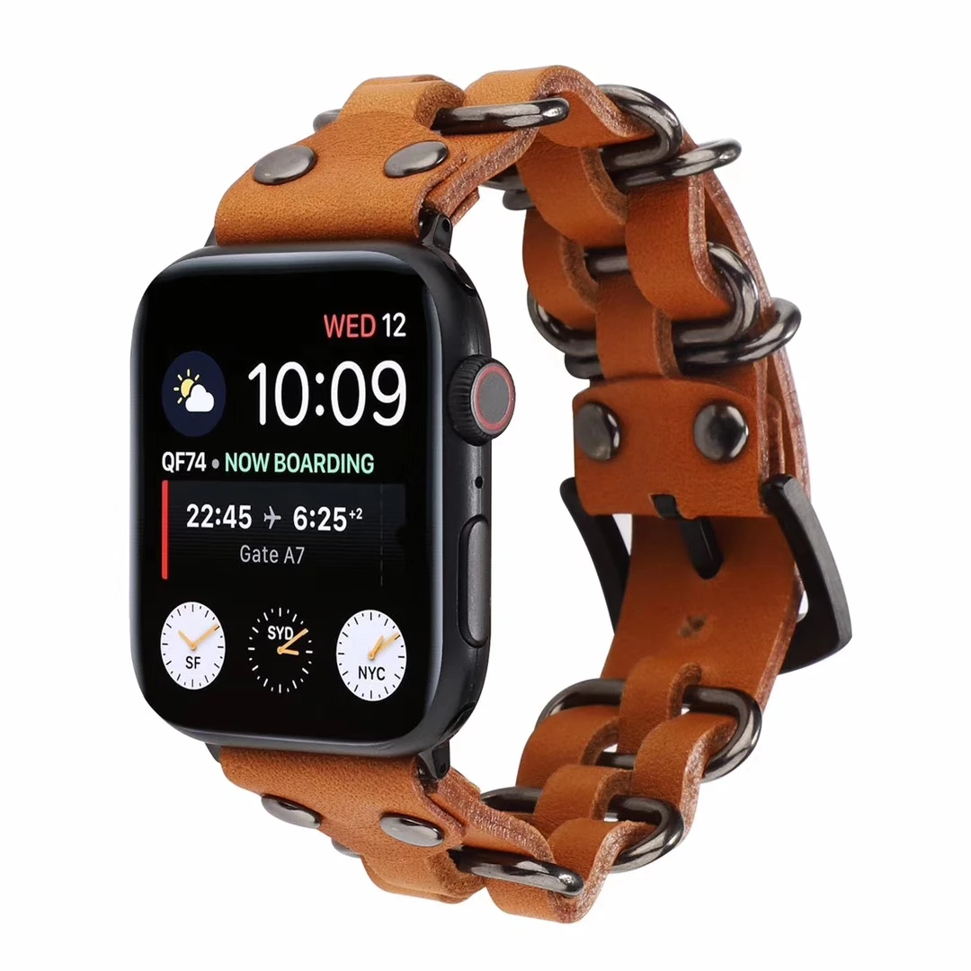 Ремешок из натуральной кожи для Apple watch series 5 4 40 мм 44 мм ремешок для iWatch 3 2 1 38 мм 42 мм браслет петля Blet ремешок для часов