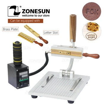 

ZONESUN WT-90ZM Manual Heat Press Machine Custom Logo for Leather Plastic Paper Embossing