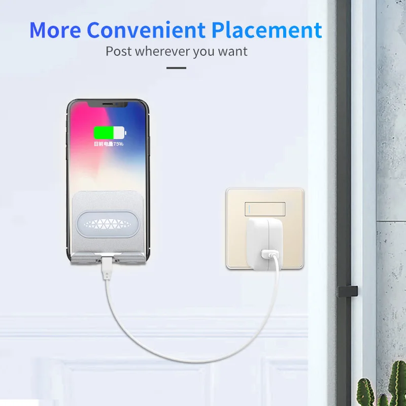 Montagem na Parede Suporte do Telefone Suporte de Caixa de Armazenamento Ankndo Universal Auto-adesivo Rotatable Móvel Carregável Multifuncional 9 Suporte p/ celulares