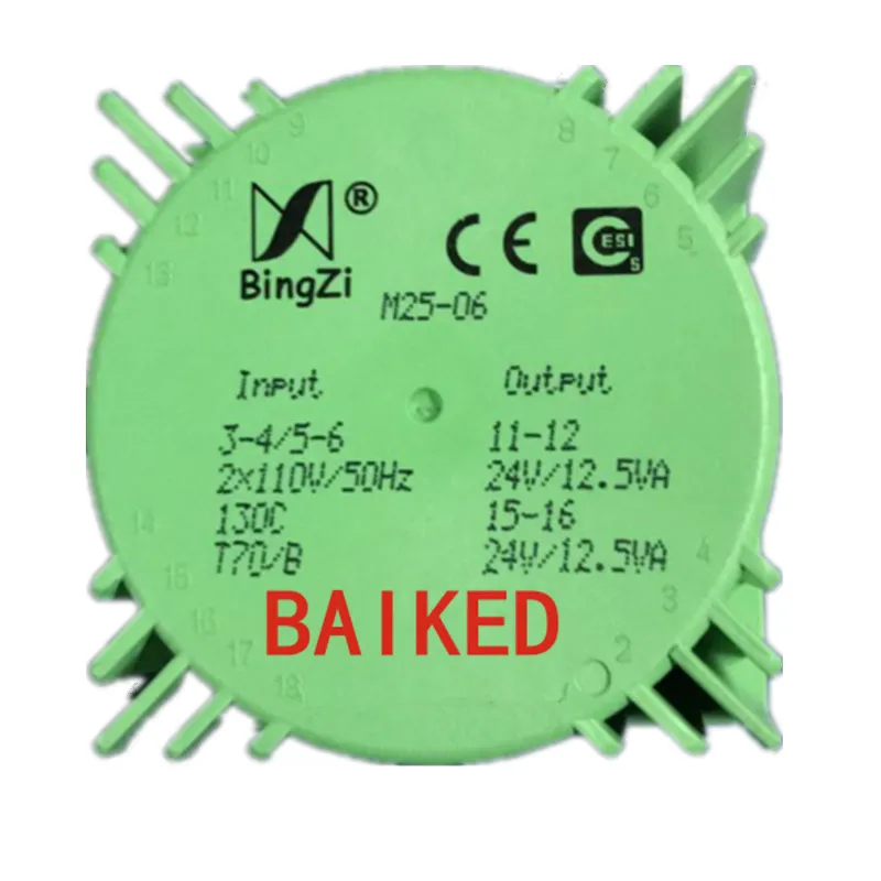 

T70/B BingZi M25-06 Double Input2*110 50Hz Double Output 24V 12.5VA 25VA 25W Green Rubik's Cube Welding Type Power Transformers