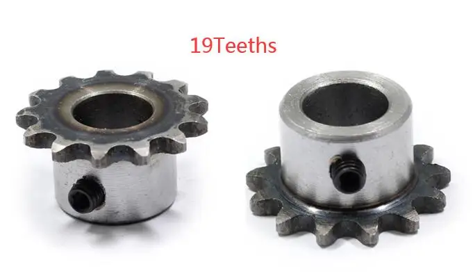 

2pcs Inner Hole: 10mm Precision 2 Points Sprocket 19 Teeth 45 # Steel Quenching Pitch 6.35╥ 0.09g