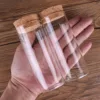 24 Pieces 120ml Test Tubes with Cork Stopper 47*120mm Spice Jars Glass Vials Storage Jar Glass Containers for Wedding Craft DIY 1