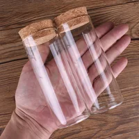 24 Pieces 120ml Test Tubes with Cork Stopper 47*120mm Spice Jars Glass Vials Storage Jar Glass Containers for Wedding Craft DIY 1