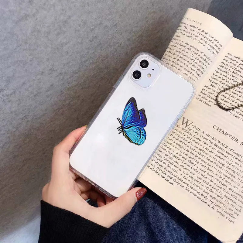 New Cute Butterfly Blue Case for IPhone 4