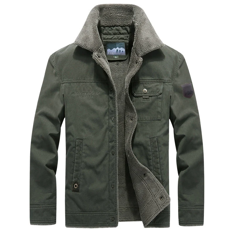 Зимняя куртка размера плюс, мужская верхняя одежда, Толстая шерстяная подкладка, теплые пальто, Мужская ветровка, военные мужские куртки, chaqueta hombre M-6XL