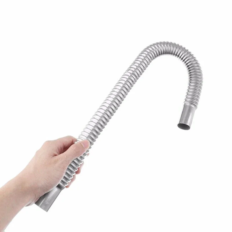 60 см нержавеющая сталь серебро автомобиль воздух дизель бензиновый нагреватель выхлопной трубы глушитель