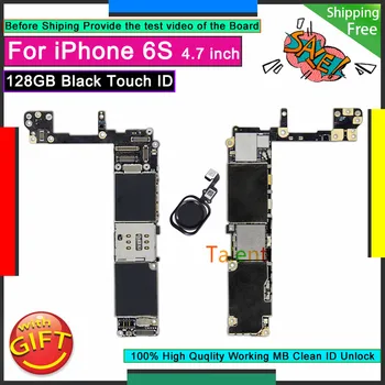 

For IPhone 6S Motherboard 128GB Black Touch ID Unlocked Disassembly Mainboard Good Working Logic Board Tested Full Functions