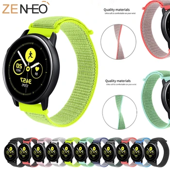 

Watchband galaxy watch 42mm strap For Samsung Galaxy Active watch amazfit bip s nylon loop 20mm watch band bracelet watch strap