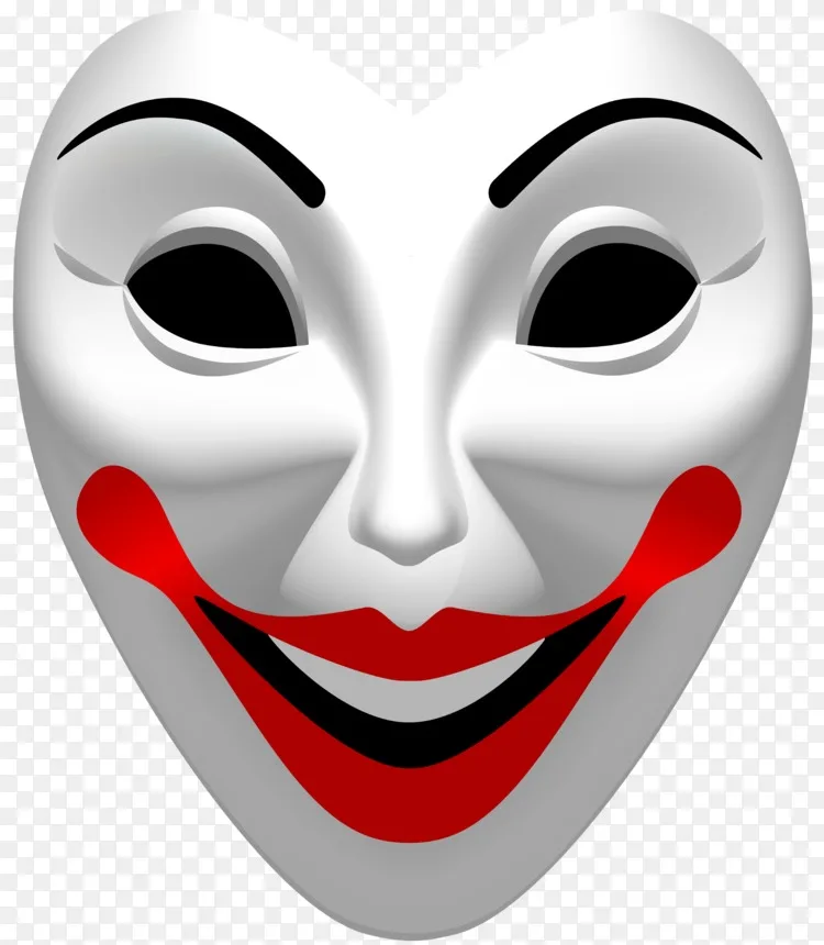 小丑面具剪贴画-小丑面具png剪贴画png图片素材免费下载_图片编号