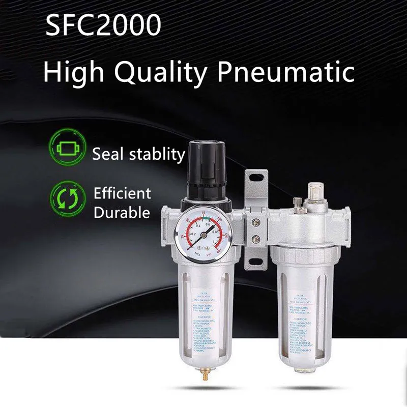 

SFC-400 SFC-300 SFC-200 Air Compressor Air Filter Regulator Oil Water Separator Trap Filter Regulator Valve Automatic Drain