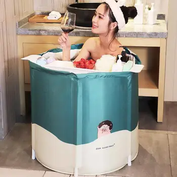 

Bath Barrel Folding Portable Tank Increasing Thickness And Heat Preservation Household Whole Body Sweat Steaming G
