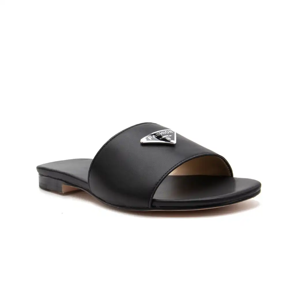 designer leather slides