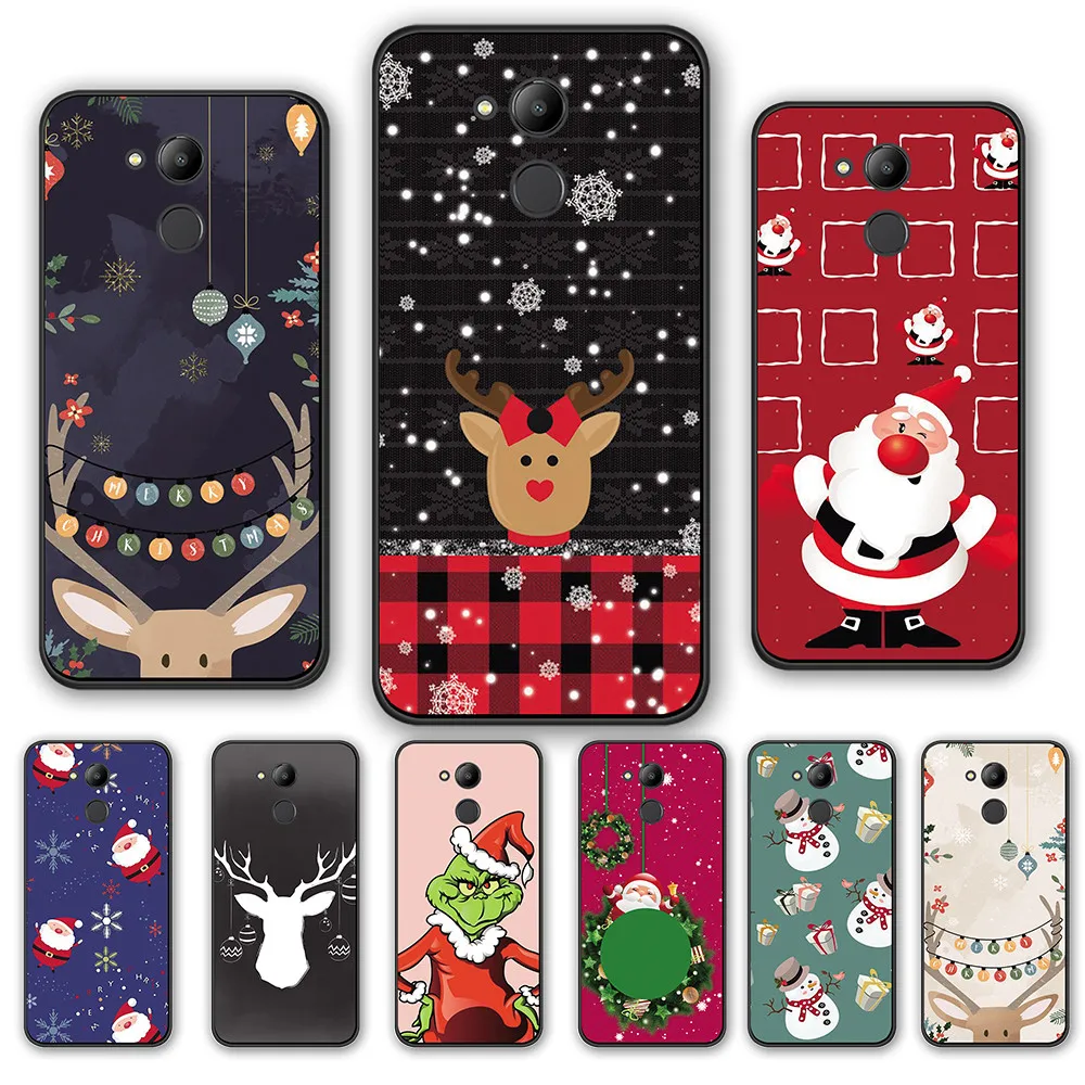 Merry Christmas Santa Claus Trees Deer Silicone Cases FOR HUAWEI Honor V10 V9 V8 8 9 10 20 Lite 20Pro 10i 20i Play V20 8X cover |