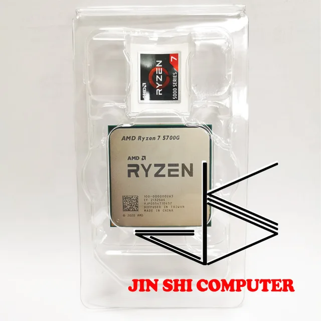 NEW AMD Ryzen 7 5700G R7 5700G  CPU Processor 3.8GHz 8 Core 16 Thread 65W L3=16M 100-000000263 Socket AM4 2