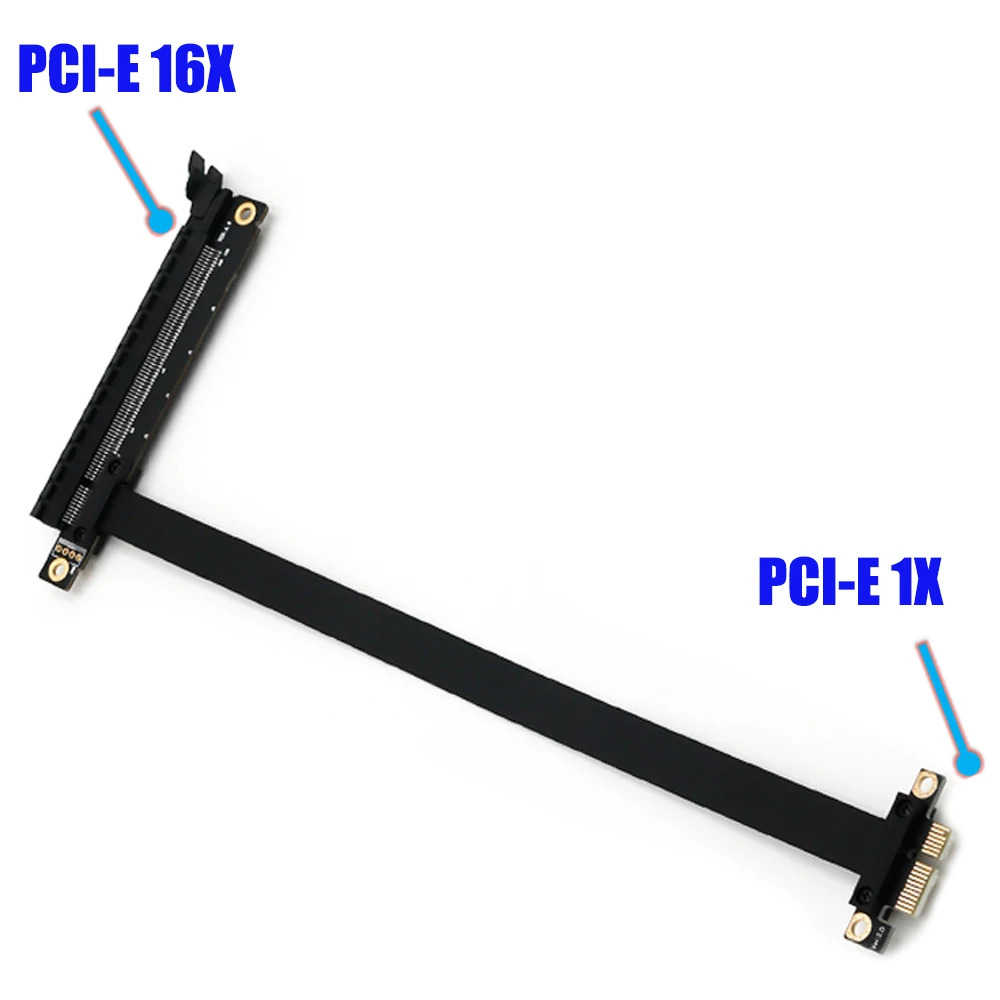 PCI-E 1X до 16X адаптер PCIe гибкий плоский удлинитель PCI Express 1 до 16 X Адаптерная плата PCIE удлинитель для Майнинг Биткойн