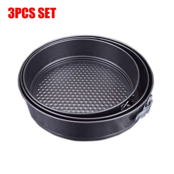 

3Pcs 22/24/26*6.5cm Non Stick Spring Form Round Baking Cake Tin Set Kitchen Baking Pans Cake Pans Tin Loaf Pan Kitchen
