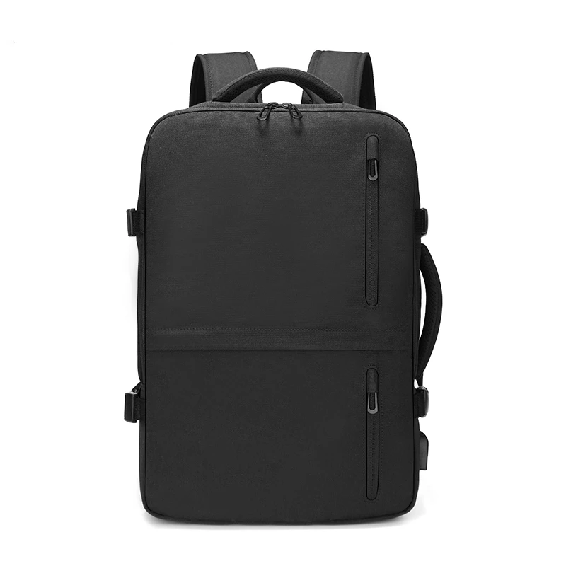 Черный Men Multifunction 15.6" Laptop Backpack Large Capacity Expansion USB Charging Port Travel Backpacks Water Repellent Luggage Bags - Цвет: Черный