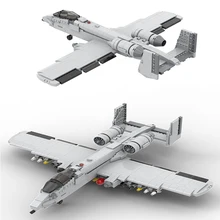 

MOC Fighter A-10 Unmanned Aircraft Building Blocks Assemble DIY Flying Toy Educational Stitching Bricks Model for Children Gifts