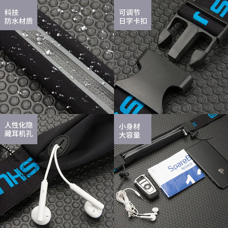 Running Waist Bag Waterproof Canvas Sports Jogging Cycling Portable Outdoor Phone Bag Belt For Women Men Fitness