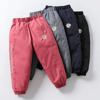 

Girls winter down pants Kids warm trousers 90% Down Thicken sports pants Water-proof winter warm Boys trousers Age 2-10y