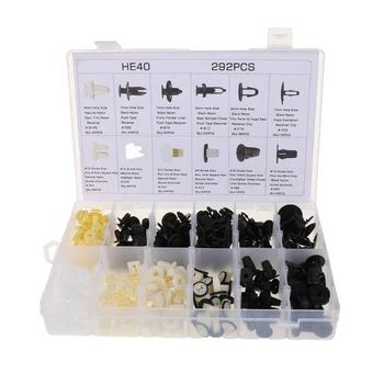 

292pcs Clip Trim Car Body Push Retainer Pin Rivet Panel Moulding Assortments Kit
