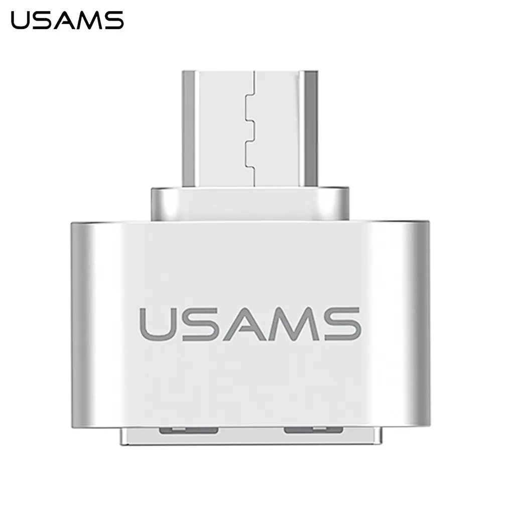 USAMS маленький размер мини микро USB к USB адаптер 2,0 конвертер для планшетных ПК мобильных телефонов к клавиатуре U диск мышь