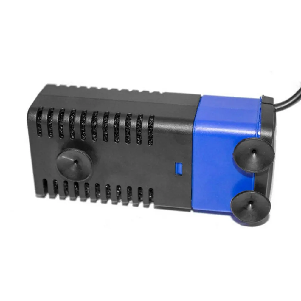 Mini Multi-function 3 in 1 Aquarium Internal Oxygenation Increaser Filter 4W Fish Tank Submersible Pump Spray Water Purifier