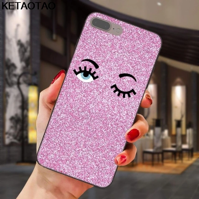 KETAOTAO Модный чехол Chiara Ferragni Eyes для samsung galaxy S4 S5 S6 S7 S8 S9 S10 edge Note чехол из мягкого ТПУ резины силикона - Цвет: Золотой