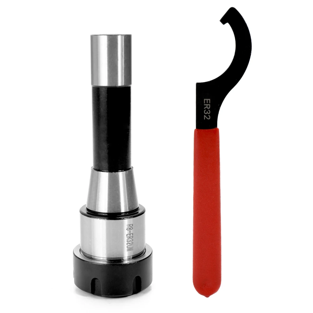 

Accuracy Metal Strong Clamping High Rigidity R8 ER32UM 7/16 Collet Chuck Holder CNC Milling Tool With Wrench