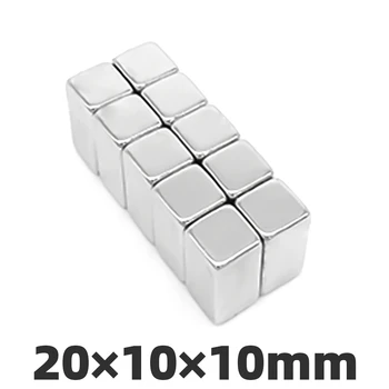 

AGMA 10pcs 20mmx10mmx10mm Strong Rectangular Neodymium Magnets N35 Permanent NdFeB Super powerful magnets 20*10*10mm