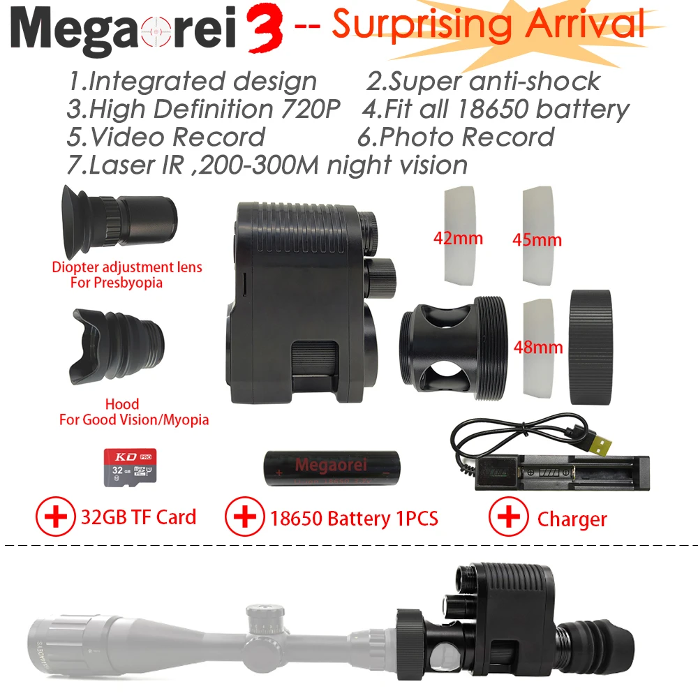 Night Vision Hunting Camera HD720P Digital Video Recorder