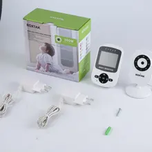 Видеоняня с инфракрасным ночным видением, двухсторонняя Колыбельная для комнатной температуры, европейская вилка с длинным диапазоном