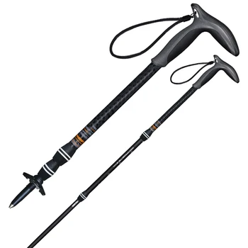 

Carbon Fiber Internal Lock T Curved Handle Trekking Pole Walking Outdoor Walking Stick G66