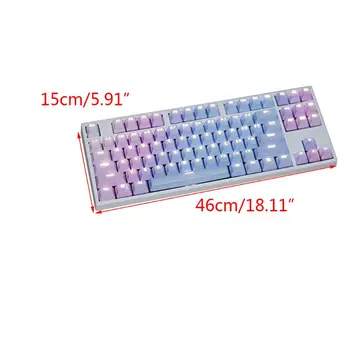 

2020 New 1 Set Replaceable PBT Keycaps 87 104 108 Transparent Lettering Keys Double Shot