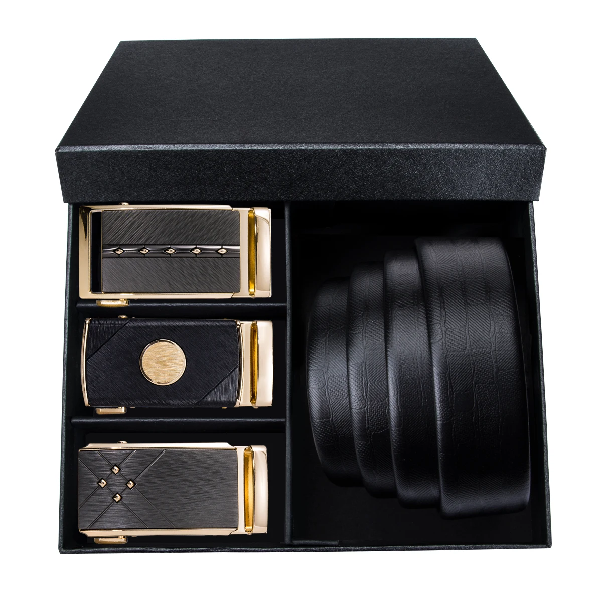 Men's Belt Genuine Leather Strap Fashion Designer Alloy Automatic Buckle Belt Luxury Waist Belt For Pants Gift Box Set DiBanGu genuine leather belt Belts