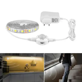 

PIR Motion Sensor LED Lights For Kitchen LED Under Cabinet Light Bedside Stairs Wardrobe Night Security Lamp 5050 SMD LED Strip
