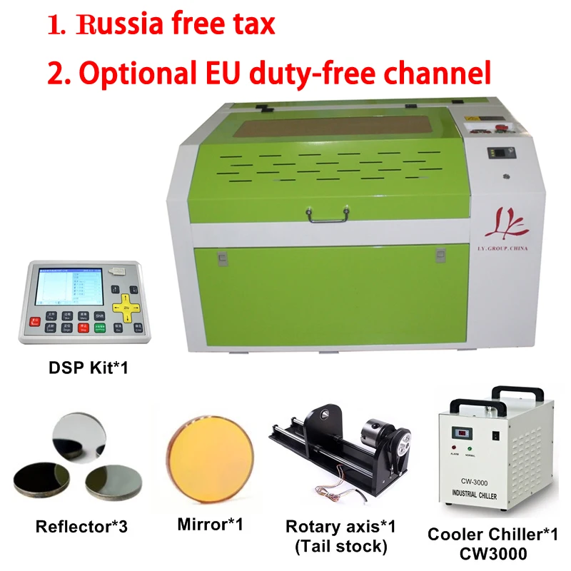 LY 60W CO2 Laser Cutter 6040/4060 Engraving Machine with USB Support Honeycomb Cutting and 600*400MM |